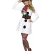 Christmas Snowman Costume White Dress Polyester Hat Components Christmas Pattern Christmas Holidays Snowman Costumes