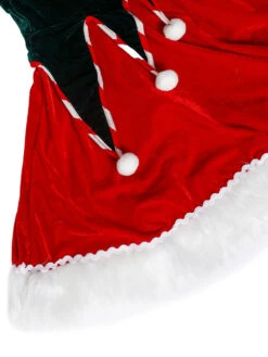 Christmas Costume For Women Red Green Polyester Fiber Short Dress Color Block Christmas Holidays Costumes Full Set -Christmas Costumes Store 20210820104320851510