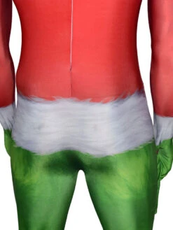 The Grinch Zentai Suits Red Polyester Color Block Christmas Leotard Costumes Full Set -Christmas Costumes Store 202110111417560295489