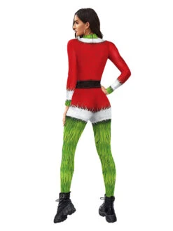 The Grinch Christmas Cosplay Costume Polyester Leotard Christmas Leotard Green Jumpsuit -Christmas Costumes Store 202110111418043913974
