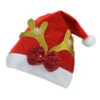 Unisex Christmas Santa Claus Hats Red Blond Polyester Fiber Hat Caribou Horn Christmas Holidays Accessory