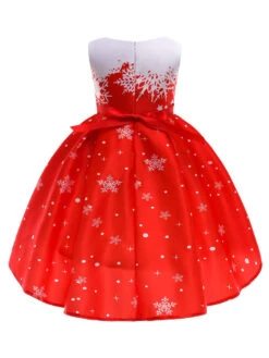 Party Dress For Christmas Green Polyester Fiber Floral Print Christmas Holidays Costumes Dress -Christmas Costumes Store 202110271950269716989