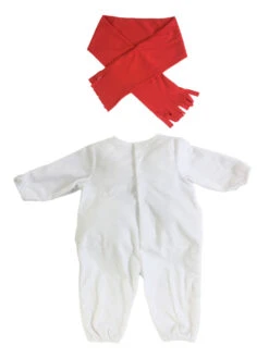 Snowman Jumpsuit For Christmas White Polyester Fiber Scarf Christmas Holidays Costumes Full Set -Christmas Costumes Store 202110271950561304179