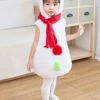 Snowman Jumpsuit For Christmas White Polyester Fiber Jumpsuit Polyester Christmas Holidays Costumes Full Set