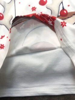 Family Christmas Pajamas Polyester Floral Print Red Plaid Pants White Blouse 2-Piece Set -Christmas Costumes Store 202110302008294854645