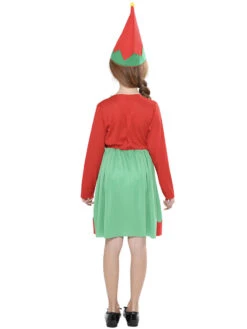Kids Tunic Dress For Christmas Red Polyester Fiber Hat Dress Christmas Holidays Costumes Full Set -Christmas Costumes Store 202110302010331596071