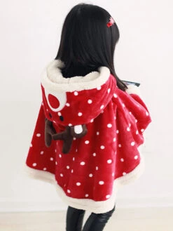 Kids Christmas Capes Red Polyester Fiber Cloak Christmas Holidays Capes -Christmas Costumes Store 202110302010369099772