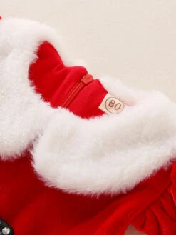 Tunic Dress For Christmas Red Polyester Fiber Holidays Costumes Dress -Christmas Costumes Store 202110302010378501012