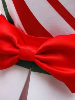 Kids Christmas Dress Red Polyester Fiber Dress Polyester Christmas Holidays Party Dress -Christmas Costumes Store 202110302010452613225