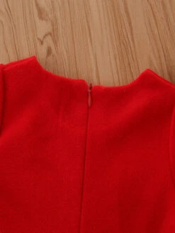 Tunic Dress For Christmas Red Polyester Fiber Christmas Holidays Party Dress -Christmas Costumes Store 202110302010485978062