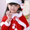 Unisex Christmas Cape Red Polyester Fiber Cloak Hat Color Block Christmas Holidays Costumes