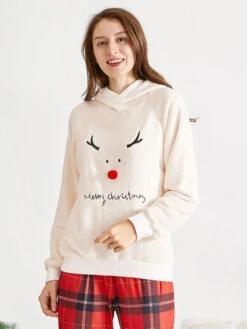 Family Christmas Pajamas Polyester Plaid Pattern Eric White Pants Top 2-Piece Set -Christmas Costumes Store 202111261604463361632