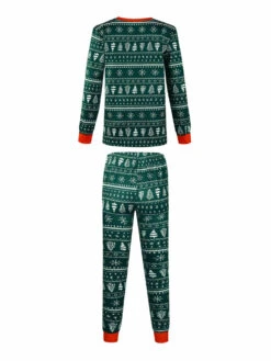 Family Christmas Pajamas For Adult Polyester Christmas Pattern Pants Top 2-Piece Set -Christmas Costumes Store 202111261605546922834