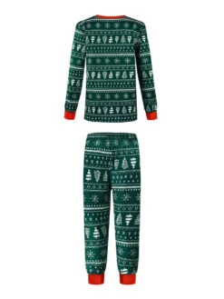 Family Christmas Pajamas For Adult Polyester Christmas Pattern Pants Top 2-Piece Set -Christmas Costumes Store 202111261605575088428