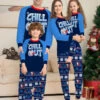 Matching Family Christmas Pajamas Kid's Baby's Polyester Christmas Pattern Top Pants Sets