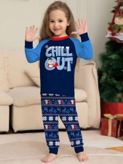 Matching Family Christmas Pajamas Kid's Baby's Polyester Christmas Pattern Top Pants Sets -Christmas Costumes Store 202211111832452291515