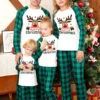 Christmas Matching Family Pajamas Kid's Adult's Polyester Christmas Pattern Top Pants