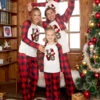 Matching Family Christmas Pajamas Kid's Adult's Polyester Christmas Pattern Pants Top