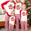 Christmas Matching Family Pajamas Adult's Kid's Polyester Christmas Pattern Top Pants