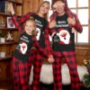 Matching Family Christmas Pajamas Adult's Kid's Polyester Christmas Pattern Pants Top
