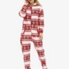 Family Christmas Pajamas Adult's Polyester Christmas Pattern Jumpsuit