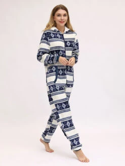 Family Christmas Pajamas Adult's Polyester Christmas Pattern Jumpsuit -Christmas Costumes Store 20221115114953548766
