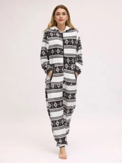 Family Christmas Pajamas Adult's Polyester Christmas Pattern Jumpsuit -Christmas Costumes Store 202211151149552199221