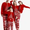 Matching Family Christmas Pajamas Kid's Adult's Polyester Christmas Pattern Top Pants