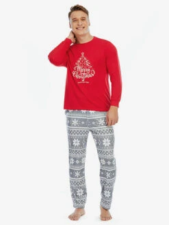 Family Christmas Pajamas Kid's Adult's Polyester Christmas Pattern Pants Top -Christmas Costumes Store 202211151150169173828