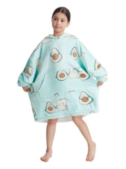 Unisex Christmas Top Light Sky Blue Overcoat Flannel Christmas Holidays Costumes -Christmas Costumes Store 202211211709334749312