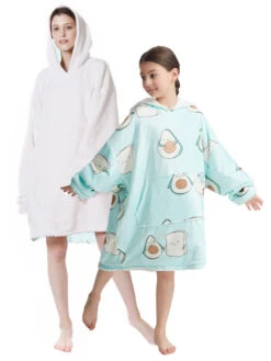 Unisex Christmas Top Light Sky Blue Overcoat Flannel Christmas Holidays Costumes -Christmas Costumes Store 202211211709350013296