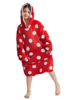 Unisex Christmas Top Red Overcoat Flannel Christmas Holidays Costumes -Christmas Costumes Store 202211211709415542597