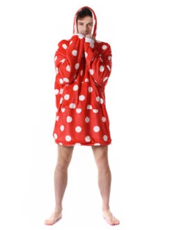 Unisex Christmas Top Red Overcoat Flannel Christmas Holidays Costumes -Christmas Costumes Store 202211211709424586940