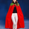 Unisex Christmas White Cloak Hat Polyester Christmas Holidays Costumes