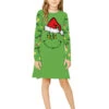 Shift Christmas Black Dress Polyester Christmas Holidays Costumes
