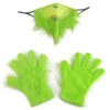Unisex Christmas Set Light Green Mask Gloves Polyester Christmas Holidays Costumes