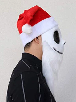 Unisex Christmas Mask White Mask Latex Christmas Holidays Costumes -Christmas Costumes Store 202211260106476359698