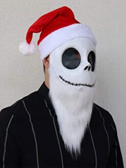 Unisex Christmas Mask White Mask Latex Christmas Holidays Costumes -Christmas Costumes Store 202211260106479536829