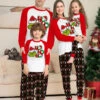 Matching Family Christmas Pajamas Kid's Baby's Polyester Cotton Pants Top Sets