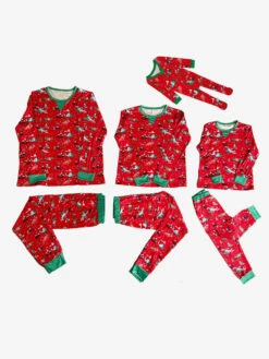 Matching Family Christmas Pajamas Kid's Toddler's Cotton Pants Top Sets -Christmas Costumes Store 20221201103110744793