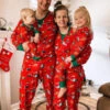 Matching Family Christmas Pajamas Kid's Toddler's Cotton Pants Top Sets