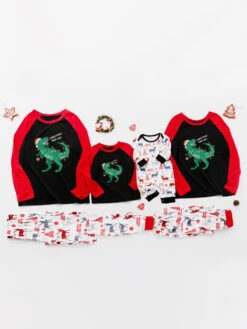 Matching Family Christmas Pajamas Baby's Toddler's Christmas Pattern Top Pants Sets 8 Matching Family Christmas Pajamas Baby's Toddler's Christmas Pattern Top Pants Sets -Christmas Costumes Store 202212081414169629972