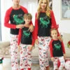 Matching Family Christmas Pajamas Baby's Toddler's Christmas Pattern Top Pants Sets