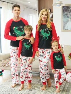 Matching Family Christmas Pajamas Baby's Toddler's Christmas Pattern Top Pants Sets