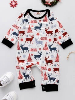 Family Christmas Pajamas Kid's Adult's Christmas Pattern Top Pants Sets -Christmas Costumes Store 202212081414211447348