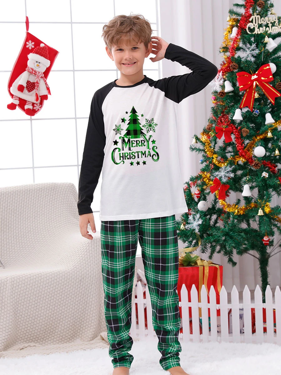 Family Christmas Pajamas Adult's Toddler's Christmas Pattern Plaid Pants Top Sets 6 Family Christmas Pajamas Adult's Toddler's Christmas Pattern Plaid Pants Top Sets - Image 6