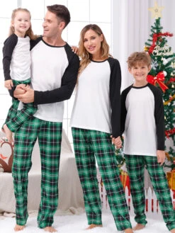 Family Christmas Pajamas Adult's Toddler's Christmas Pattern Plaid Pants Top Sets 15 Family Christmas Pajamas Adult's Toddler's Christmas Pattern Plaid Pants Top Sets -Christmas Costumes Store 202212081414338758387