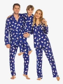 Family Christmas Pajamas Kid's Toddler's Christmas Pattern Pants Top Sets -Christmas Costumes Store 202212081414353779238