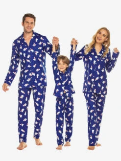 Family Christmas Pajamas Kid's Toddler's Christmas Pattern Pants Top Sets -Christmas Costumes Store 202212081414381746068