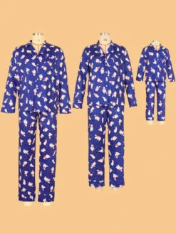 Family Christmas Pajamas Kid's Toddler's Christmas Pattern Pants Top Sets -Christmas Costumes Store 202212081414385656823